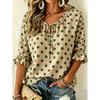 Versatile Loose Half Sleeve Casual Blouse, Simple Solid Color, Breathable Comfortable For Multiple Occasions