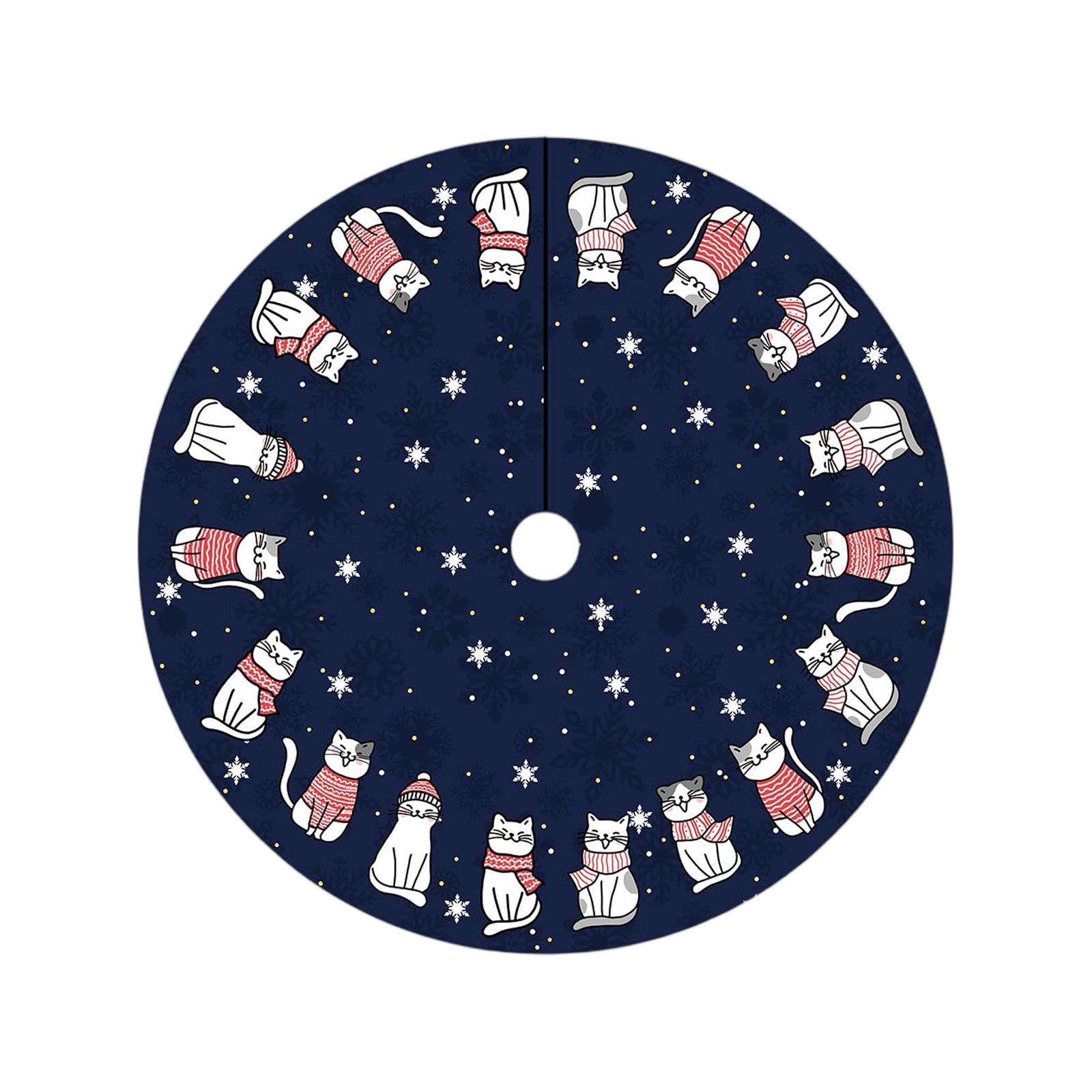 

Спідниця для ялинки Ручна робота Різдвяні прикраси One Size Темно-синій