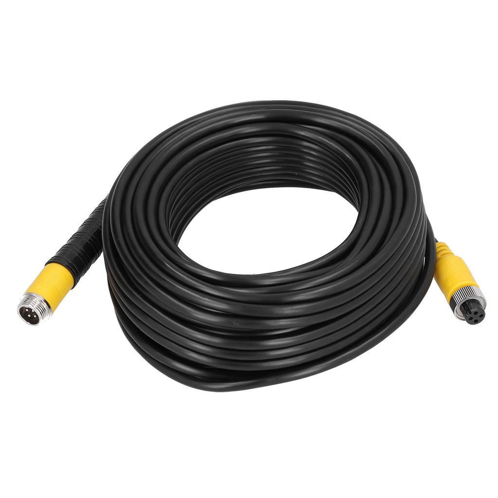 50ft 4Pin Car Video Extension Cable with Waterproof Shielded for CCTV Rearview Camera Truck Trailer