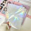 A5 Laser Star Transparent File Holder Notebook 6 Hole Loose Leaf DIY Goll card Album  Binder Rings PVC Storage Binding Folder