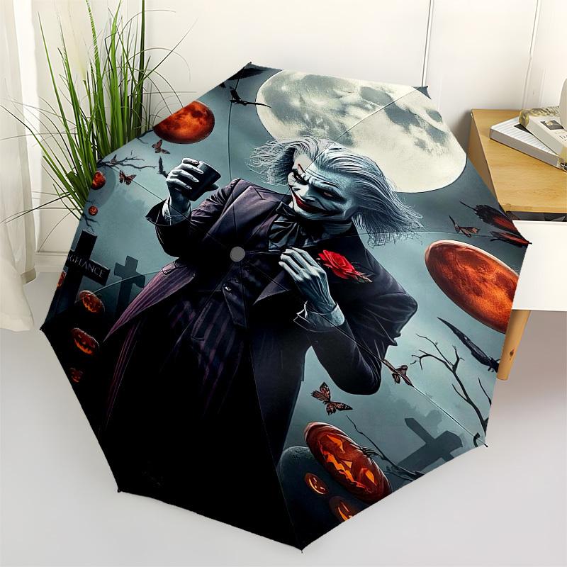 

1pc Joker s Halloween Night Umbrella with Plastic Handle,Cartoon Pattern,Suitable for All Seasons Multi-functional Umbrella336