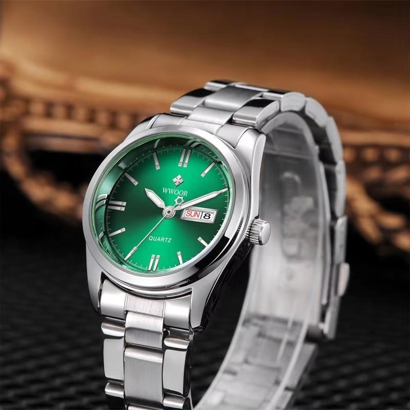 WWOOR New Women Fashion Dress Quartz Watches Lady Stainless Steel Waterproof WristWatch Simple Clock