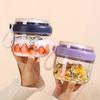 Versatile Large-Capacity Pudding and Salad Cup with Sauce Box & Spoon - Ideal for Home, Picnic, and Outdoor Use