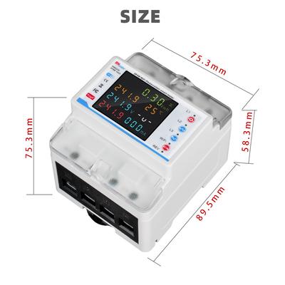WiFi Intelligent Circuit Breaker Automatic Reclosure Protector 3P4W Power Meter Three Phase