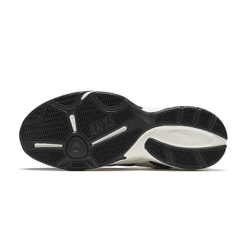 Anta Comfortable Versatile Non-Slip Warm Mid-Top Casual Shoes Women sneaker White Black 122448957-5