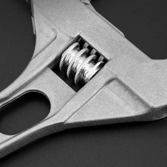 Adjustable Wrench Precision Scale Markings Extra-Wide 68mm Mouth Opening Compact Size Short Handle Wrench Home Repair Tool