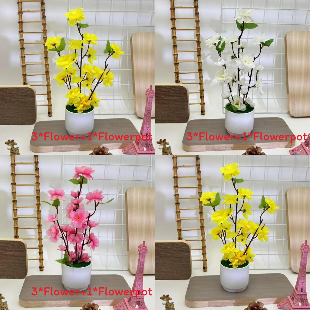 Sztuczna roślina kwitnąca brzoskwini o realistycznej teksturze do ogrodu zewnętrznego i dekoracji domu