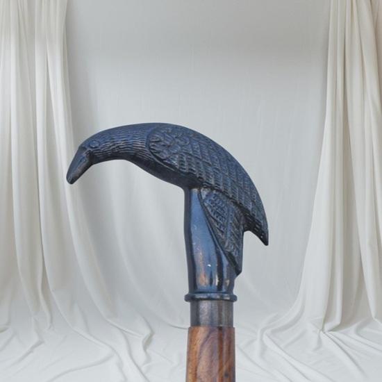 Rabenkopf Gehstock Verstellbar Hartholz Wanderstock Gotischer Krähengriff Gehhilfe