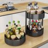 Rotatable Single-Layer Carbon Steel Kitchen Spice Organizer