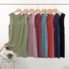 Modal Nightgowns Medium long women's Nightwear Summer Dress Casual Sleeveless top loose Nightdress Female Sleepshirt