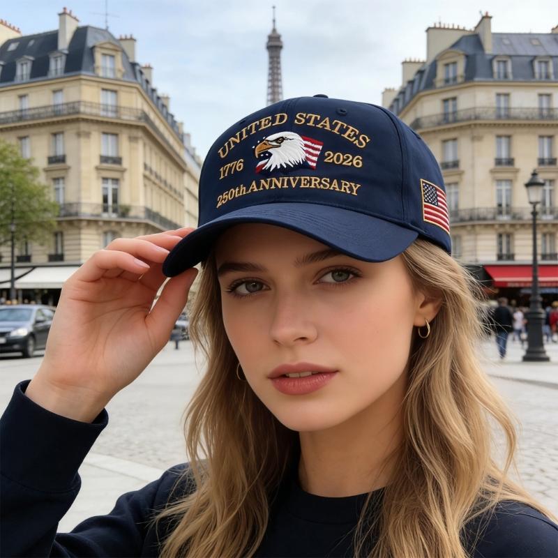Breathable Baseball Cap For Outdoor Activities 250th Anniversary Of American Independence Lightweight Design