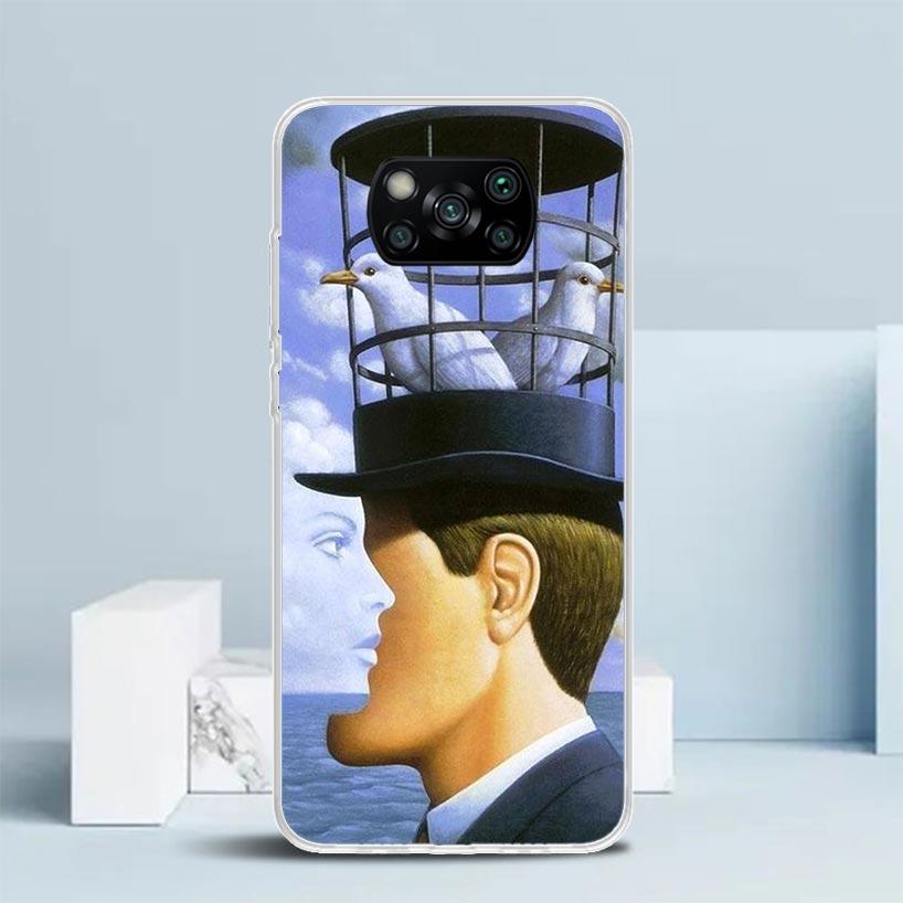 Rene Magritte Art Soft Cover for Xiaomi Poco F7 Ultra X7 X6 X5 Pro M7 Phone Case Redmi 15 15C 13 13C 12 12C 10 10C Print Shell P