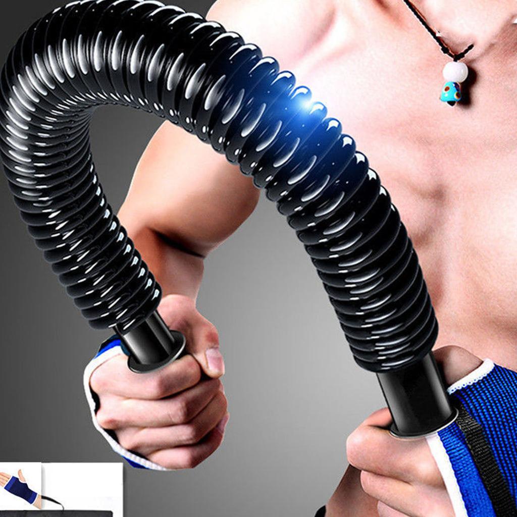 Arm Spring Exerciser 30kg Compact Portable Upper Body Exercise Bar for Arm Strengthening Workout