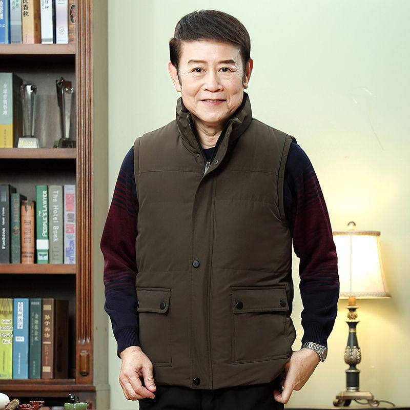 

Men s Middle-Aged Lamb Wool Fleece-Lined Vest 5XL кавовий