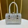 Bolso de Noche Brillante 2024 para Mujer, Bolso de Mano de Lujo con Pedrería para Boda, Bolso de Hombro de Gran Capacidad para Fiesta de Graduación