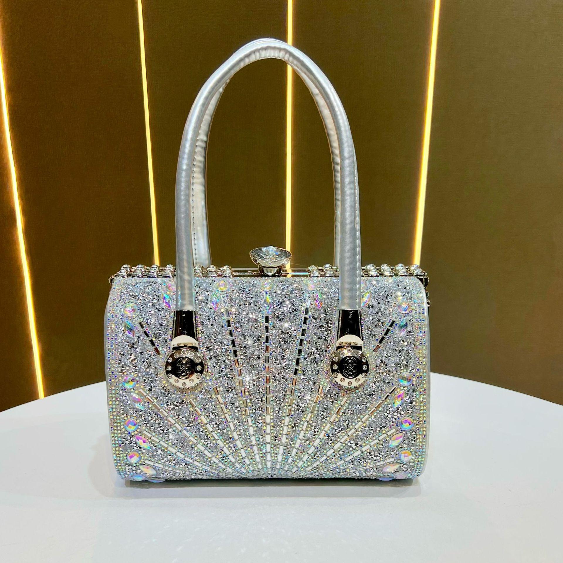 

Sparkling Evening Bag for Women, Luxury Rhinestone Wedding Clutch Purse, Large Capacity Shoulder Bag for Prom Party