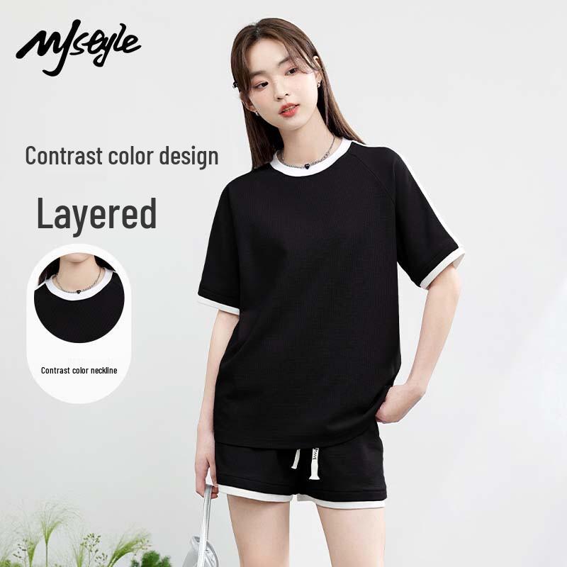 MJ STYLE Women's Short Sleeve Shorts Set