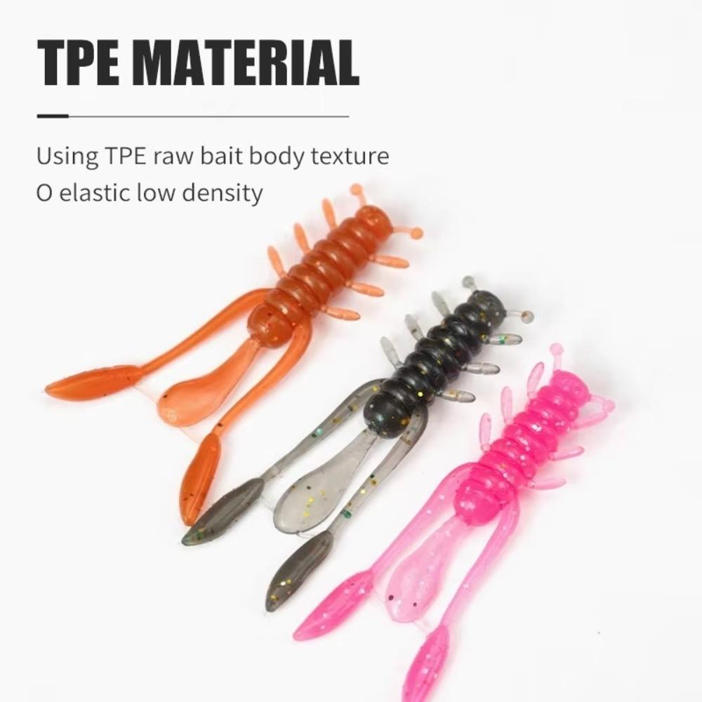45mm Length Soft Lure Larva Soft Material Soft Fishing Lures Mini Mini Worm Lures For Bass