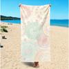 Oversized Microfiber Beach Towel, Boho Mandala Floral Print, Quick Dry Sand Resistant, for Summer Beach Pool Vacation