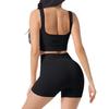 Women Seamless Yoga Shorts Striped Compression Running Shorts Skinny Activewear Gym Fitness Sport Summer Workout Solid Color Comfortable Lady Shorts