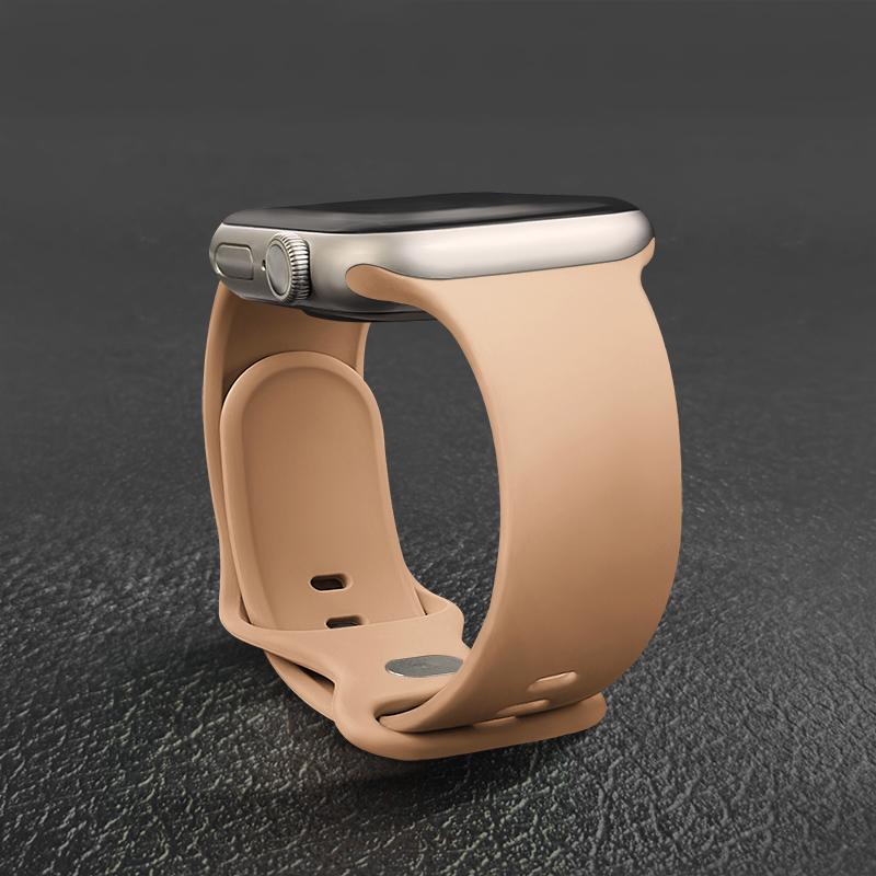 Sport Silicone Strap For Apple Watch Bands 44mm 46mm 42mm 45mm 41mm 49 40mm Correa Bracelet iWatch series 10 11 9 8 7 ultra 3 SE