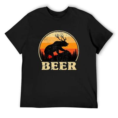 Camiseta Divertida de Oso Ciervo Cerveza Retro Vintage Día de San Patricio