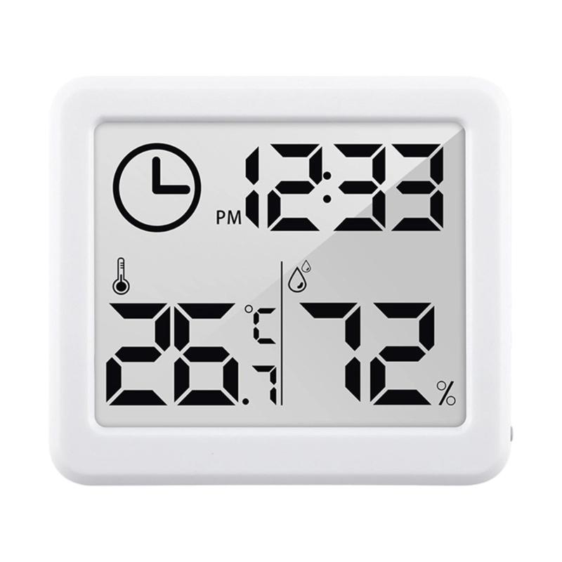 Temperature Humidity Meter Clock Temperature Format And Celsius For Home Office