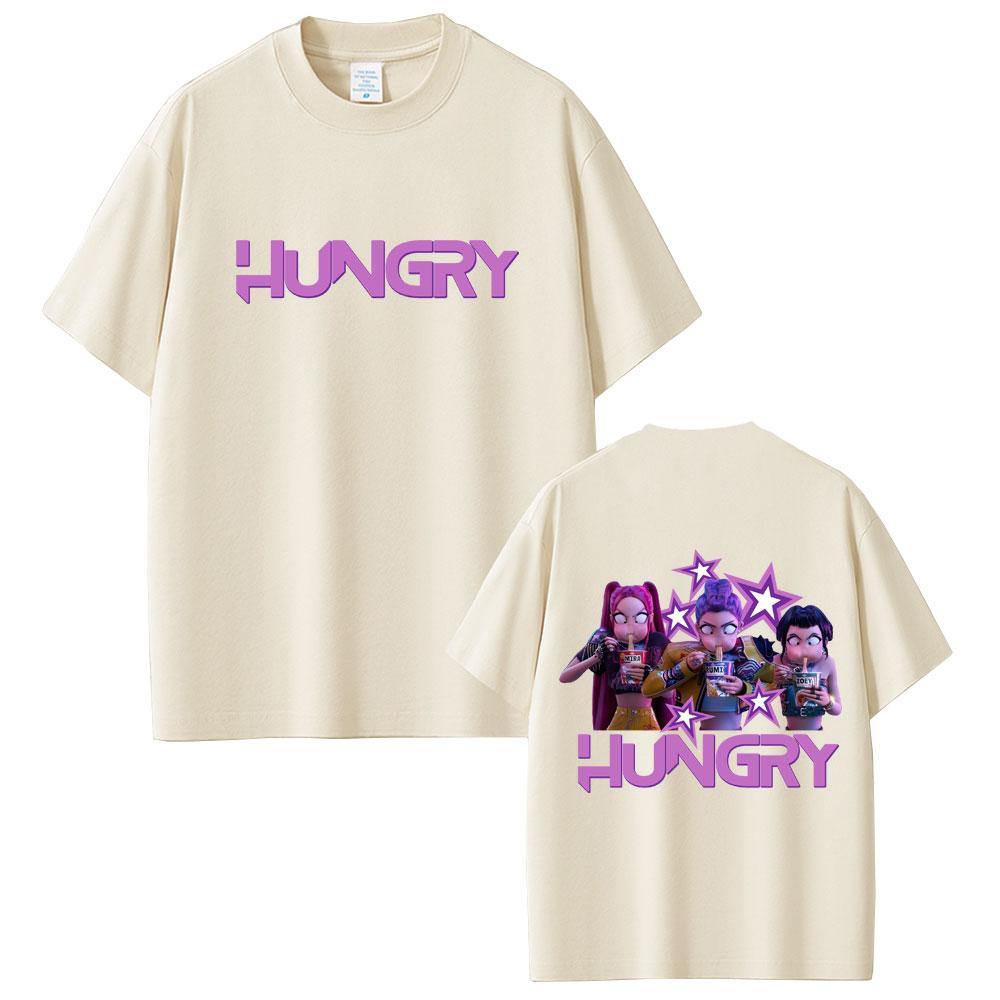 Kpop Demon Hunters T-shirt Cute Funny Rumi Mira Zoey Eat Ramen T Shirts Summer Men Women Fashion Trend Streetwear Tops