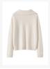 Women's Thickened Cashmere Cable Knit Half-Zip Lapel Sweater - Autumn/Winter Casual Trend
