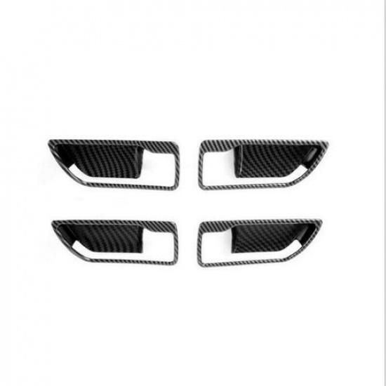 Carbon Fiber Inner Door Handle Bowl Cover Trim For Toyota Highlander 2021-2024