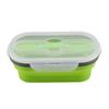 Silicone Lunch Picnic Food Fruit Box with Fork Fold able Telescopic Stretchable Container