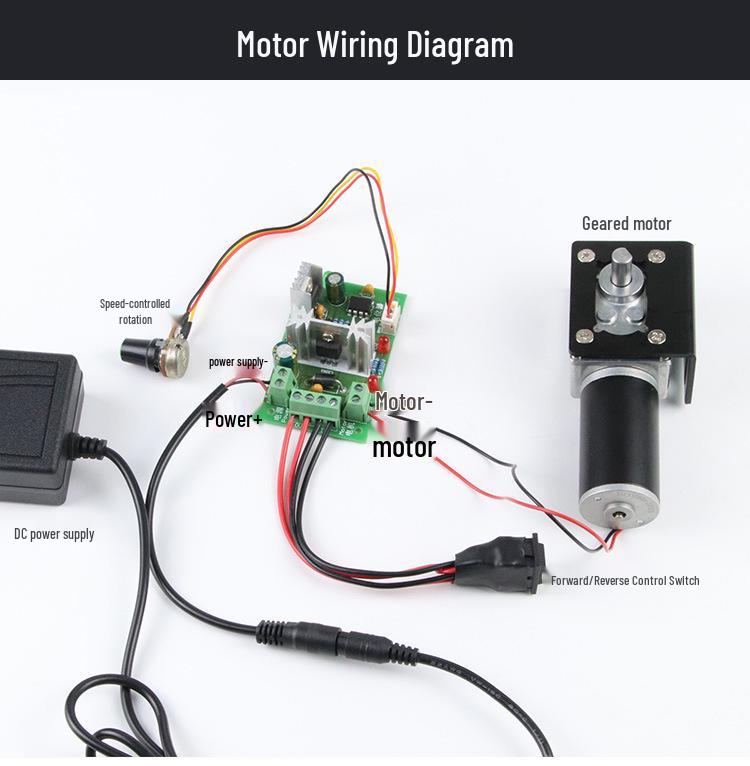 Mingyang 12V/24V Mini DC High Torque 5840-31ZY Worm Gear Motor with Adjustable Speed