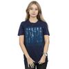 DC Comics Womens/Ladies Justice League Movie Double Indigo Cotton Boyfriend T-Shirt