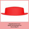 Silicone Lids For Cups Hat Design Water Bottle Accessories Reusable Mug Cover Sealing Lids For Office Home Car School Beach
