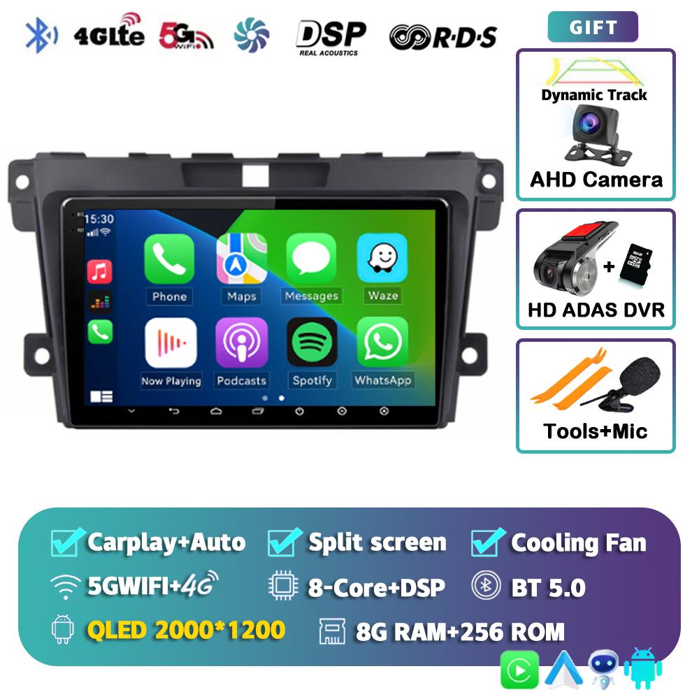 Android 14 Carplay Auto Car Radio For 2007 2008 2009 2010 2011 2012 2013 2014 MAZDA CX-7 CX 7 Multimedia Player Video Stereo DSP