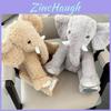 Cuddly Elephant Plush Pillow Toy For Kids Beautiful Gray And Khaki Colors Adorable Design