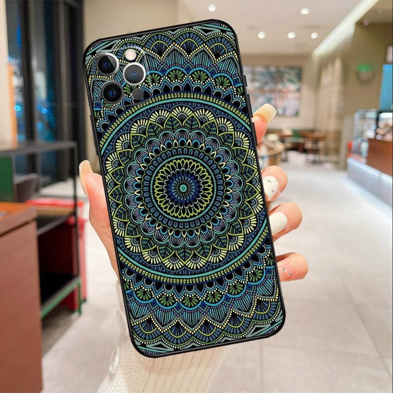 Mandala Geometric Pattern Phone Case For iPhone 17 16 15 14 13 11 12 Pro Max mini 16 Plus 16e 17 Air Protective Cover