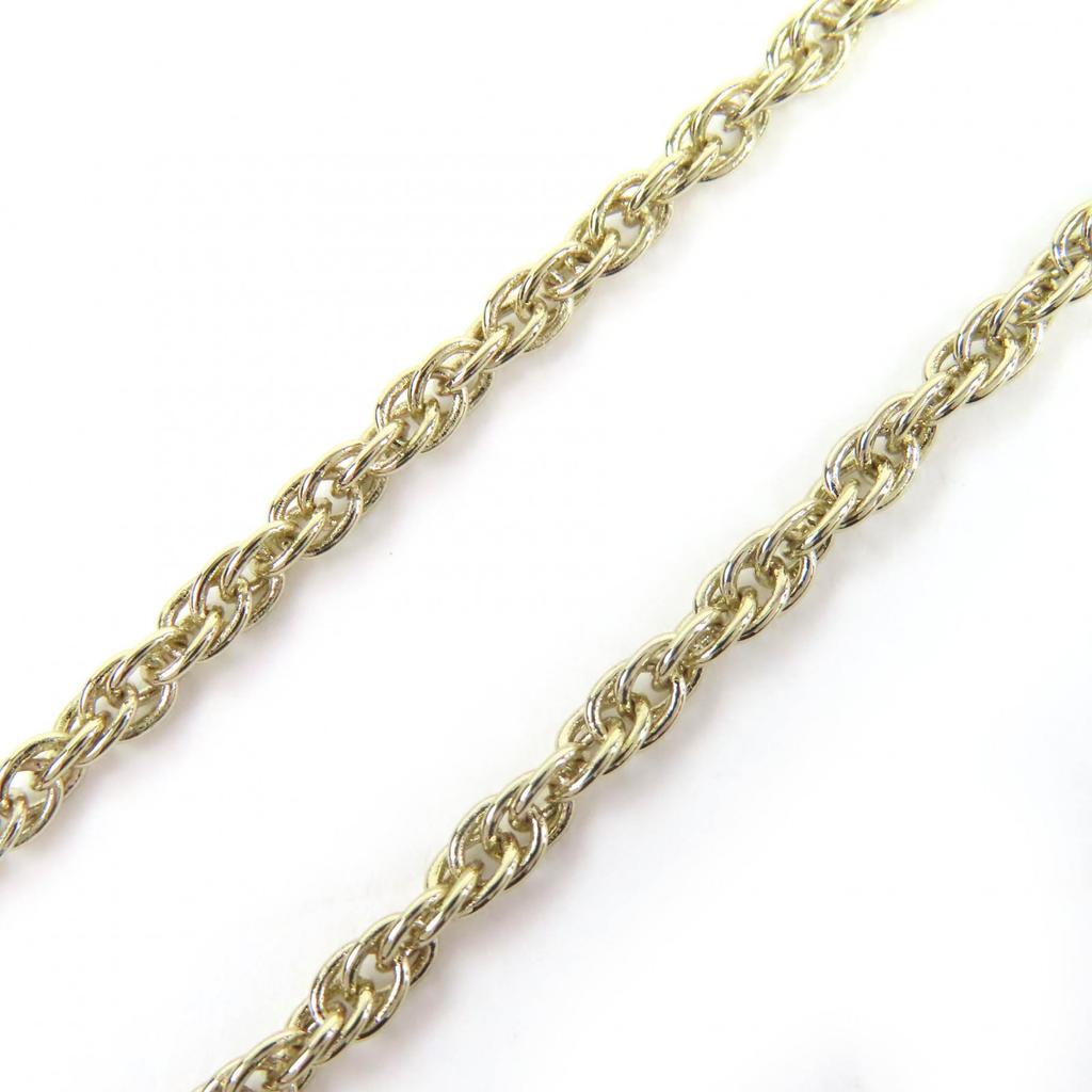 Excellent CHANEL Necklace COCO Mark Rhinestone Chain gold Women B25S Used