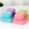 Portable Travel Soap Box Drain Box Waterproof Soap Case Sealed Soap Box Candy Color Soap Organizer for Bathroom Home El