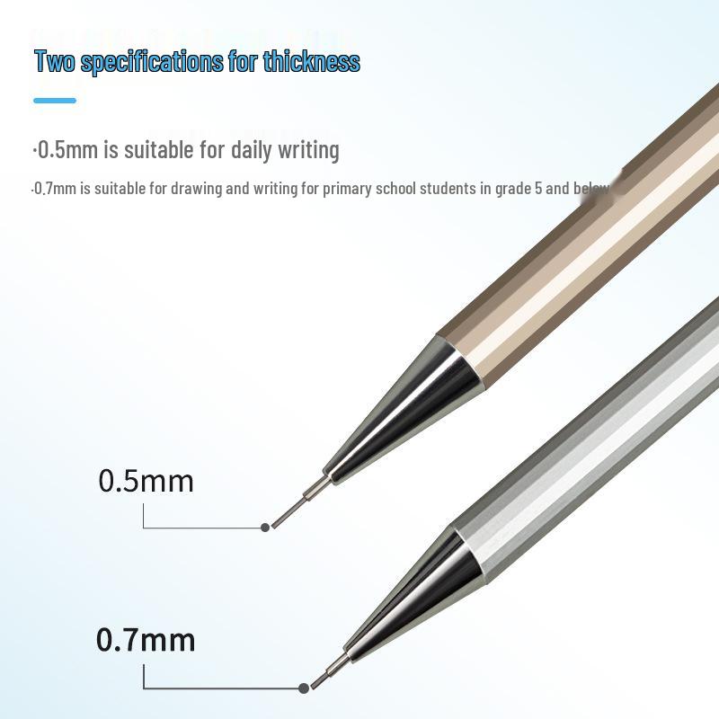 Deli Mechanical Pencil for Kids - Press-to-Use Plastic Drawing Pencil with Lead