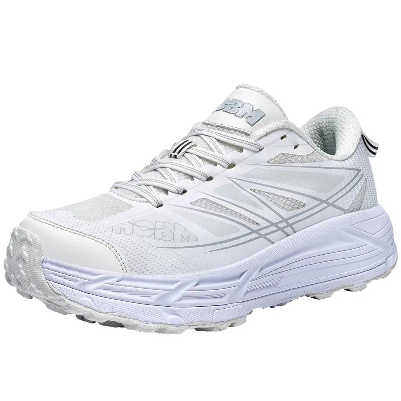 Кроссовки для бега из дышащей сетки для мужчин легкие кроссовки амортизация кроссовки для бега и тенниса повседневная обувь для активного отдыха 46 белый 3298₽