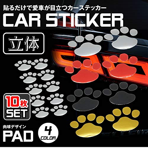[Set of 10] Pfote Niedlich Autoaufkleber 3D Verkleidung