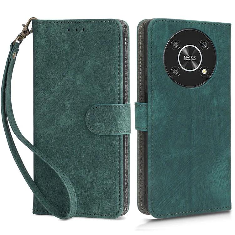 For Honor Magic4 Lite 5G / X9 5G / X30 5G Phone Bag Case RFID Blocking Wallet Leather Stand Phone Cover with Strap