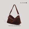 Autumn and Winter Matte Imitation Suede Bag Women's New Niche Design Belt Buckle Lazy Shoulder Messenger Bag