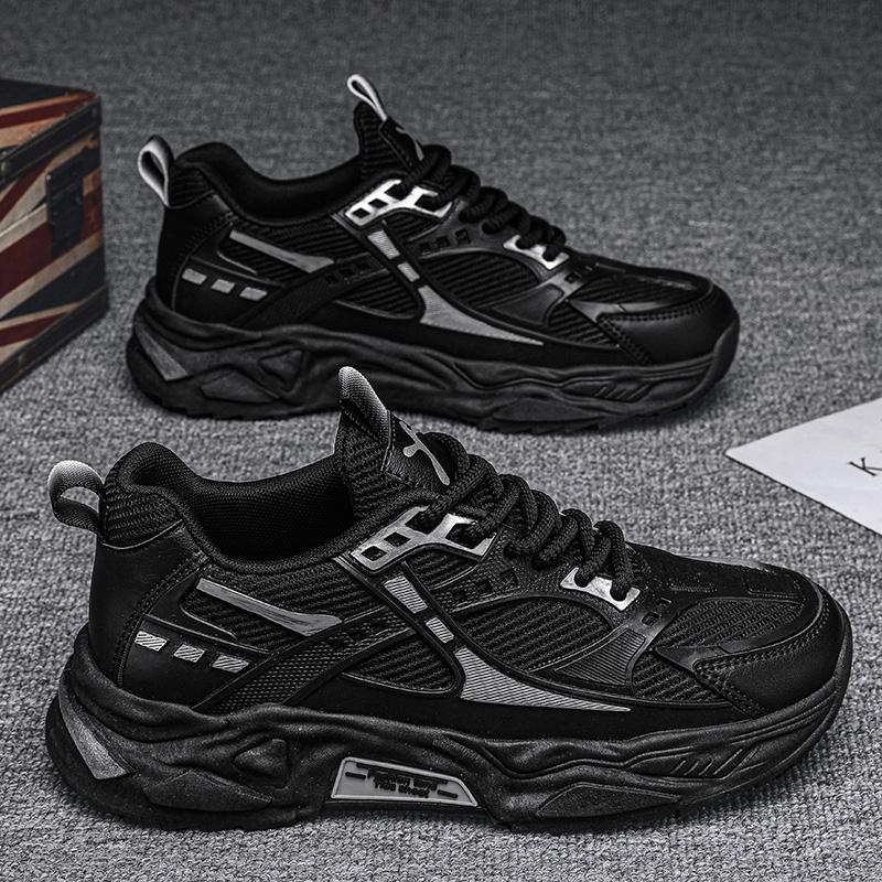 Nové venkovní módní odpružené běžecké boty pánské prodyšné síťované boty lehké všestranné sportovní boty