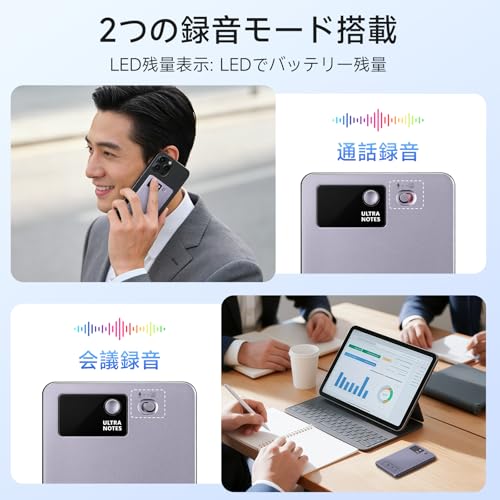 LUNPEAR AI Voice Recorder with One-Touch Recording, Transcription, Compact, GPT-5, Supports 152 Languages, 64GB Capacity, 35 Hours of Continuous Use,