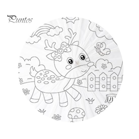 27/41CM DIY Hand-Painting Paper Umbrella Chinese Style Decorative Oil-paper Umbrella with Wooden Handle Kids Coloring Oriental Umbrella Crafts