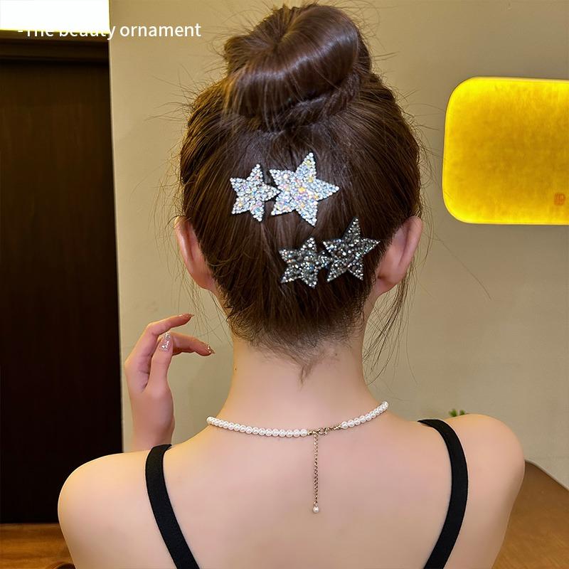Cute Shiny Rhinestone Hairpins Women Girls Hair Clips Bobby Pin Barrettes Accessories Hairgrips Headdress Headwear Ornament