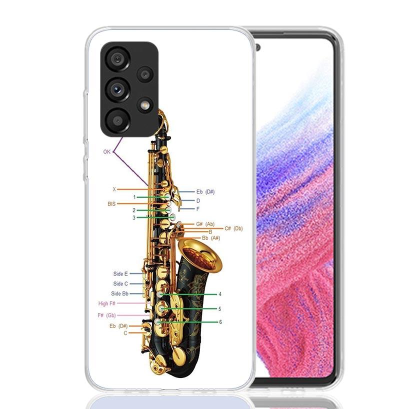 Music Saxophone Instrument Phone Case for Samsung Galaxy A17 A16 A15 A14 A13 A57 A56 A55 A54 A53 A37 A36 A35 A34 A33 A26 A25 A24