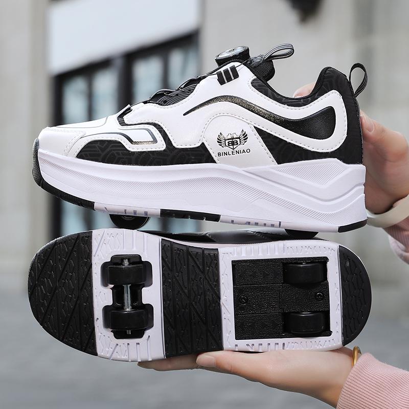 29-40 Dětské čtyřkolečkové sportovní boty Odnímatelné ploché boty Dětské brusle Kolečkové brusle Boty pro děti